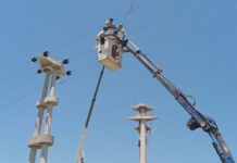 Avanza el tramo final de la nueva línea eléctrica entre villa Ángela y Du Graty