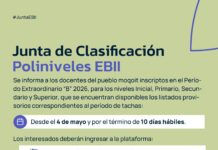 Docentes del pueblo MOQOIT disponibles los listados provisorios del período extraordinario “B”