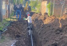 Fontana avanza la ampliación de la red de agua potable en el barrio banderas Argentinas